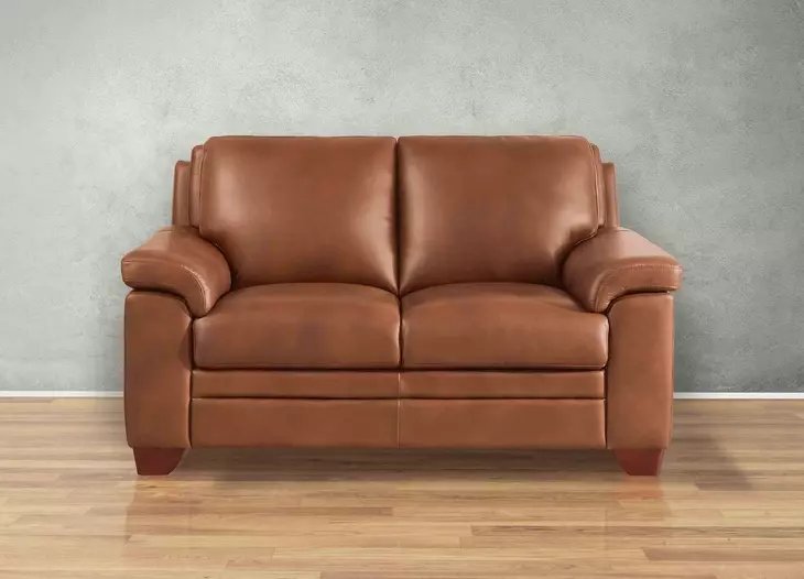 Ironvale Nutmeg Leather 62" Loveseat