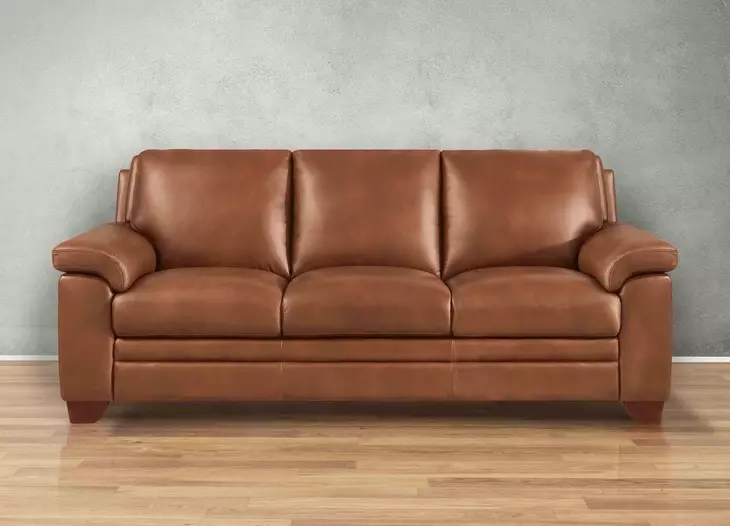 Ironvale Nutmeg Leather Living Room Set