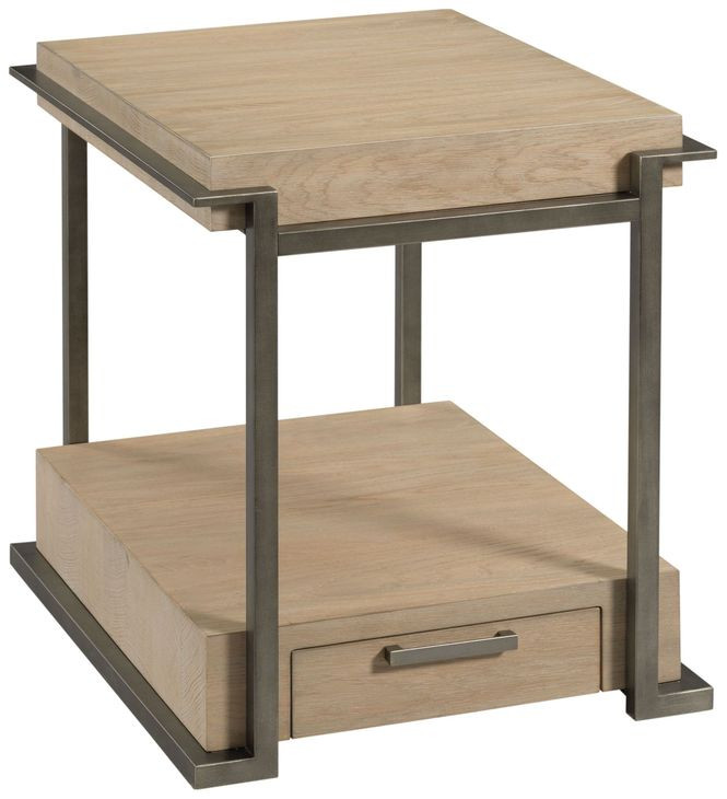 Huron Light Stain Square End Table