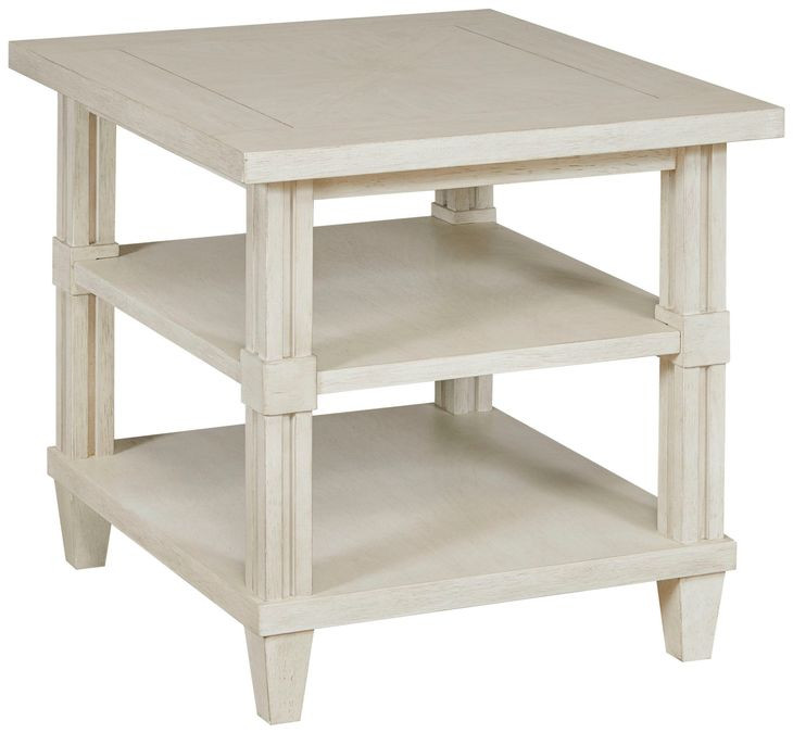 Grand Bay Wayland White Square End Table