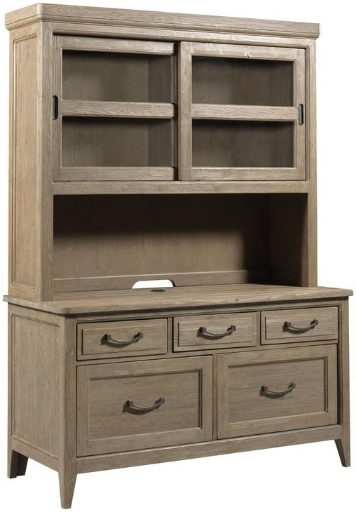 Urban Cottage Barlow Light Stain 55" Credenza and Hutch