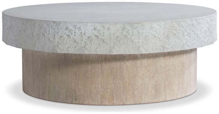 Pincio Millstone and Trevin Round Faux Stone Top Cocktail Table