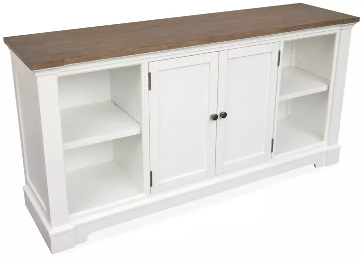 Crownfall Whisper White and Cerused Nutmeg Extendable Rectangular Dining Room Set
