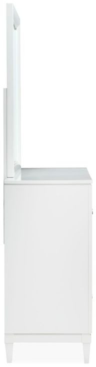 Verdewells Whisper White and Gray Upholstered Panel Bedroom Set