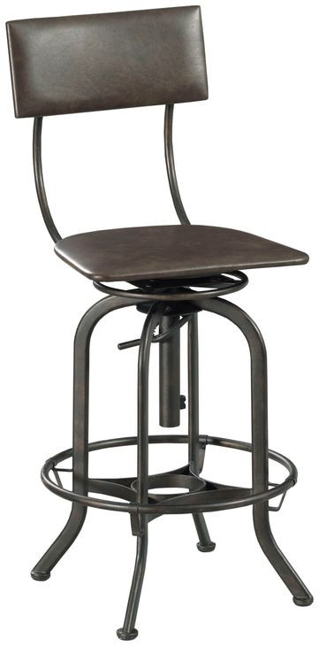 Hidden Treasures Rocco Brown Adjustable Barstool