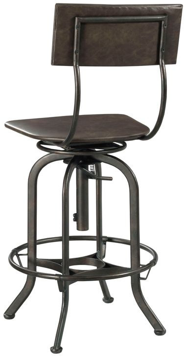 Hidden Treasures Rocco Brown Adjustable Barstool