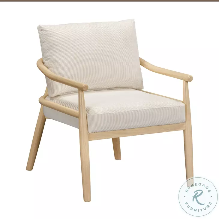 Dixie Cream Performance Corduroy Accent Chair