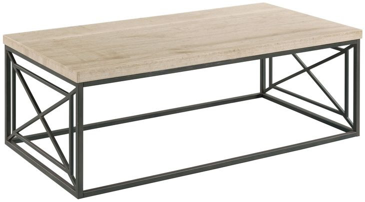 Vonne Beige and Gray Rectangular Cocktail Table