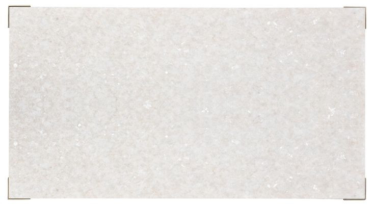 Mosaic Champagne Gold and White Rectangular Marble Top Jen Cocktail Table
