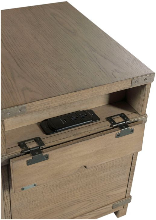 Crawford Trunk Light Stain Rectangular Chairside Table