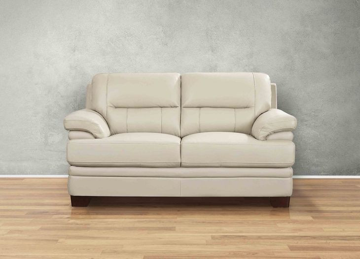 Calizor Vanilla Leather 66" Loveseat