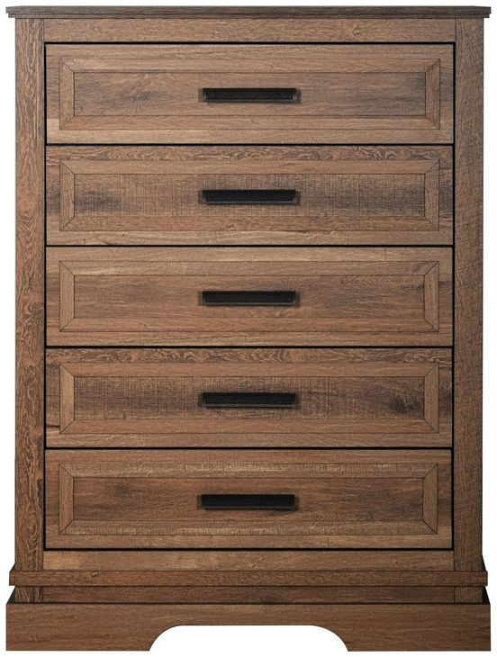 Coventry Hall Pecan 5 Drawers Chest
