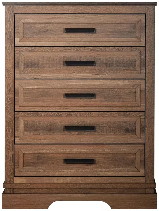 Coventry Hall Pecan 5 Drawers Chest