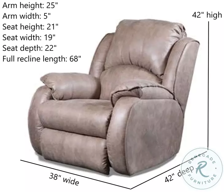Cagney Brown Power Headrest Rocker Recliner