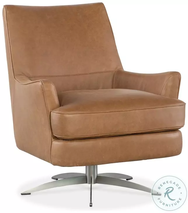 Dunmore Light Brown Swivel Chair