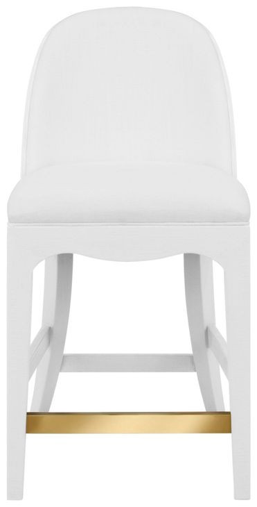Sadie White Performance Fabric Counter Height Stool