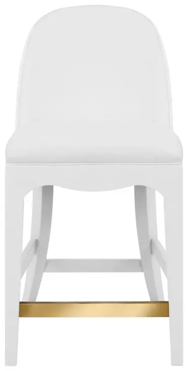 Sadie White Performance Fabric Counter Height Stool