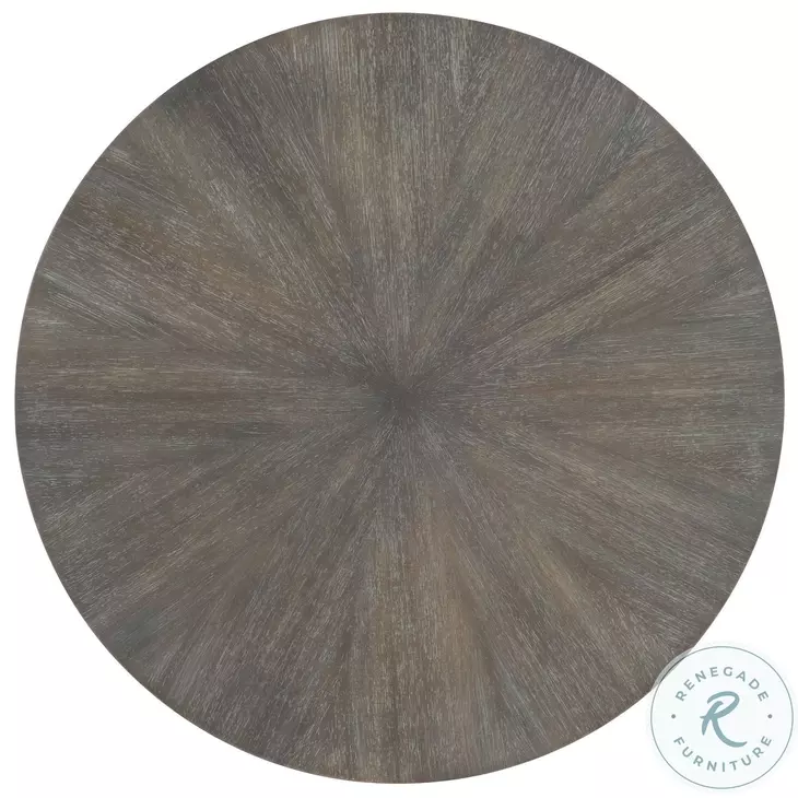 5903-80114-85 Natural And Golden Brown Round End Table