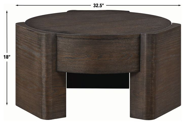 Salina Espresso Round Coffee Table