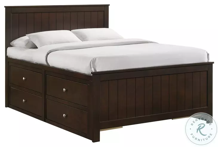 Santino Espresso Full Storage Panel Bed