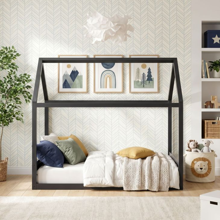 Santino Gray Full Montessori Bed