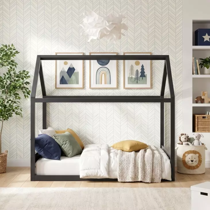Santino Gray Full Montessori Bed