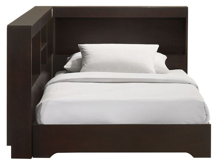 Santino Espresso Twin Bookcase Platform Bed