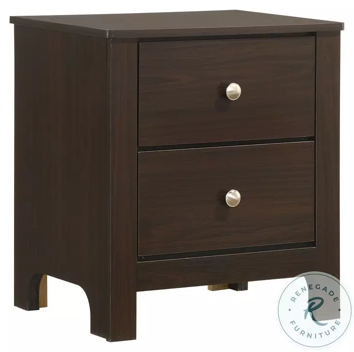 Santino Espresso 2 Drawer Youth Nightstand