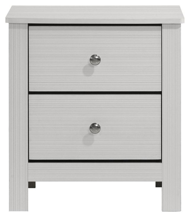 Santino White 2 Drawer Nightstand