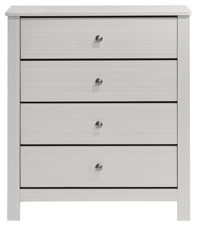Santino White 4 Drawer Chest