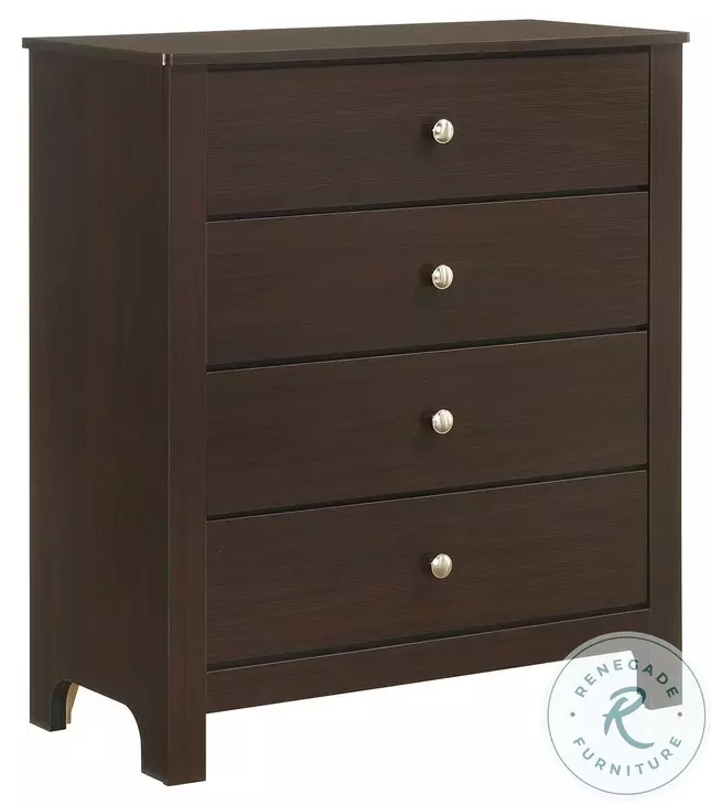 Santino Espresso 4 Drawer Youth Chest