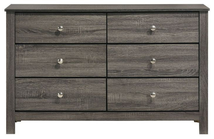 Santino Gray 6 Drawer Dresser