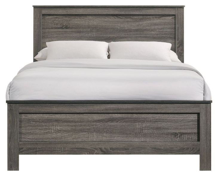 Santino Gray Full Panel Bed
