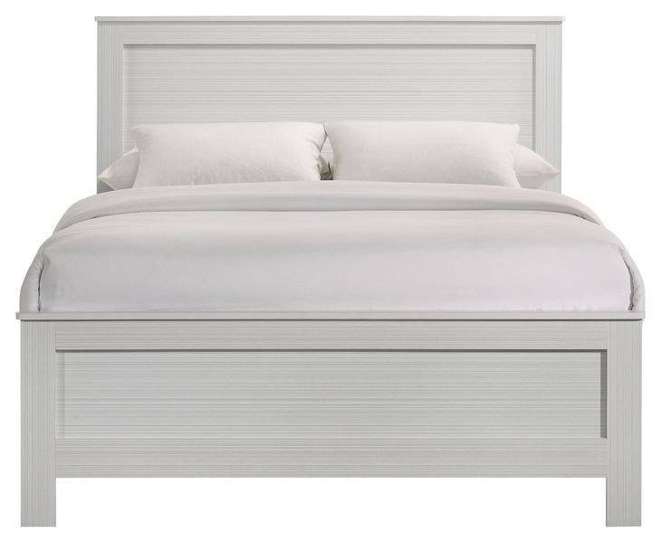 Santino White Full Panel Bed