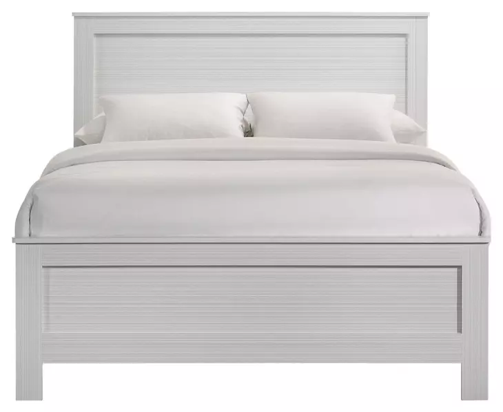 Santino White Full Panel Bed