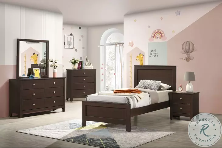 Santino Espresso Twin Panel Bed
