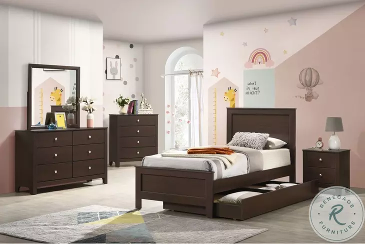 Santino Espresso Twin Panel Bed