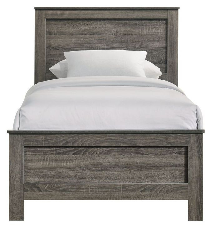 Santino Gray Twin Panel Bed