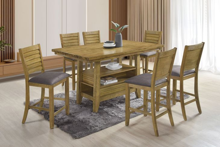 San Antonio Cocoa Brown Upholstered Counter Height Stool