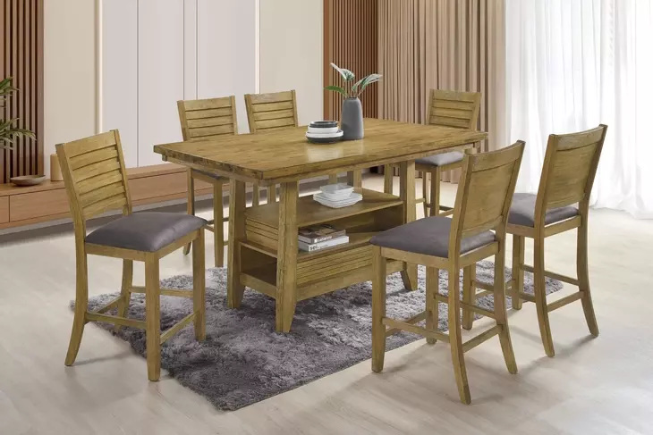 San Antonio Cocoa Brown Upholstered Counter Height Stool