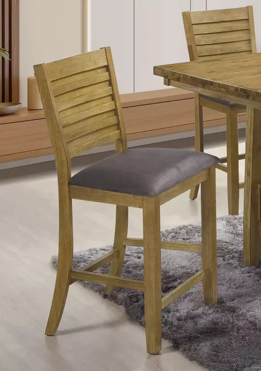 San Antonio Cocoa Brown Upholstered Counter Height Stool