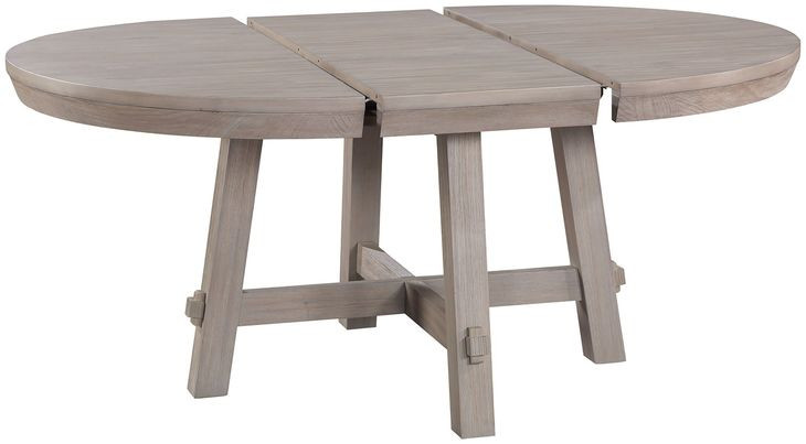 Sand Barrens Brown Round Extendable Dining Room Set