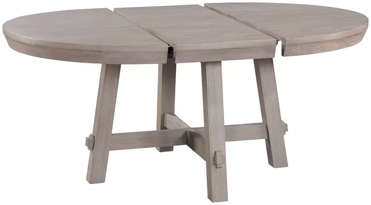 Sand Barrens Brown 66" Round Extendable Dining Table