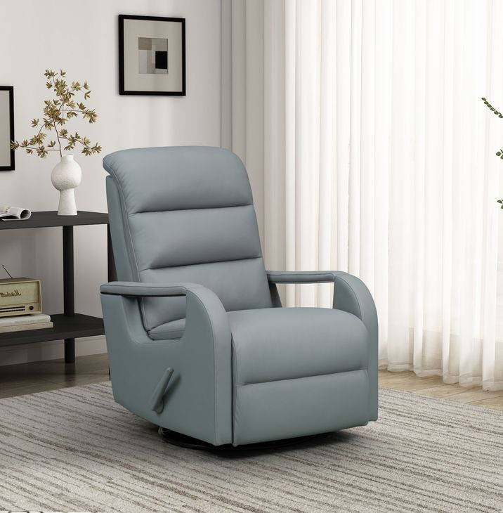 Sandhill Troy Spa Blue Swivel Glider Recliner