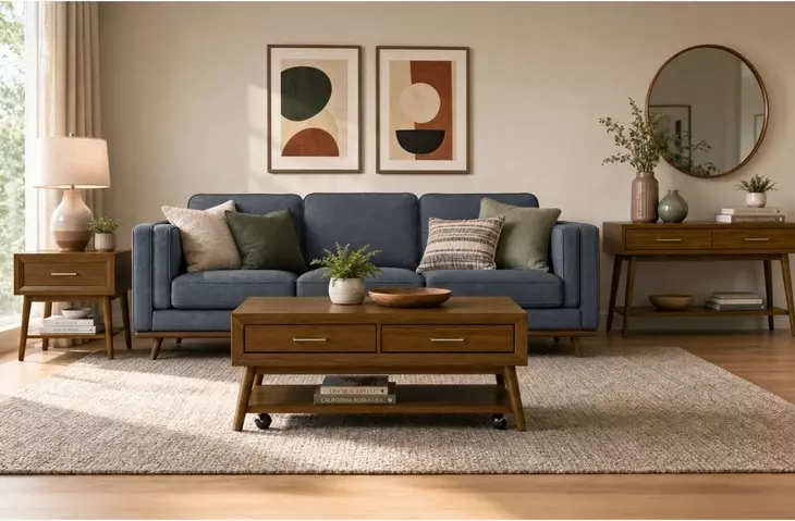 Veronica Walnut Rectangular Sofa Table
