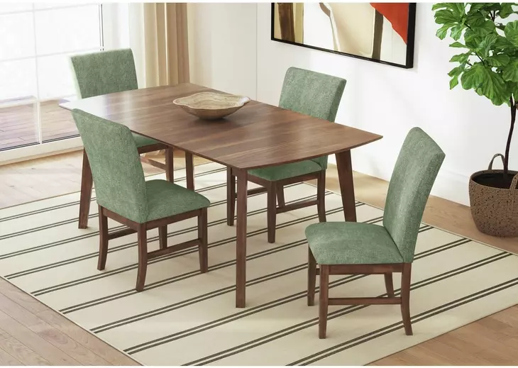 Veronica Walnut 71" Rectangular Dining Room Set