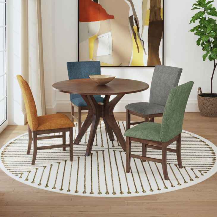 Veronica Walnut 45" Round Dining Table