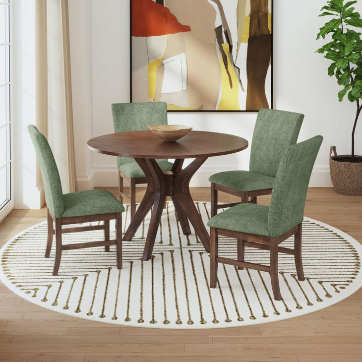 Veronica Avocado Upholstered Dining Side Chair Set of 2