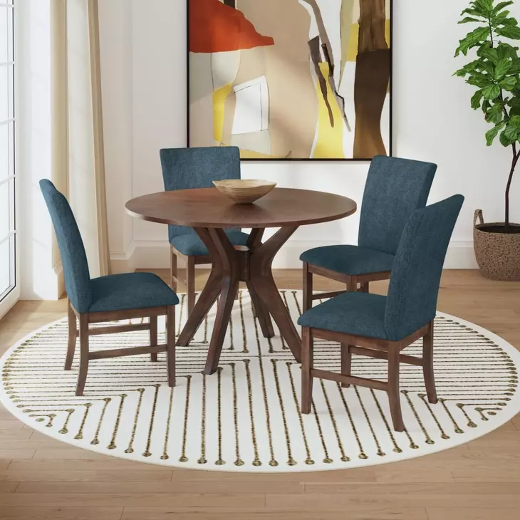 Veronica Walnut 45" Round Dining Table