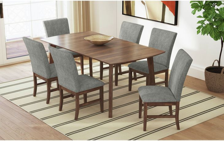 Veronica Dark Gray Upholstered Dining Side Chair Set of 2